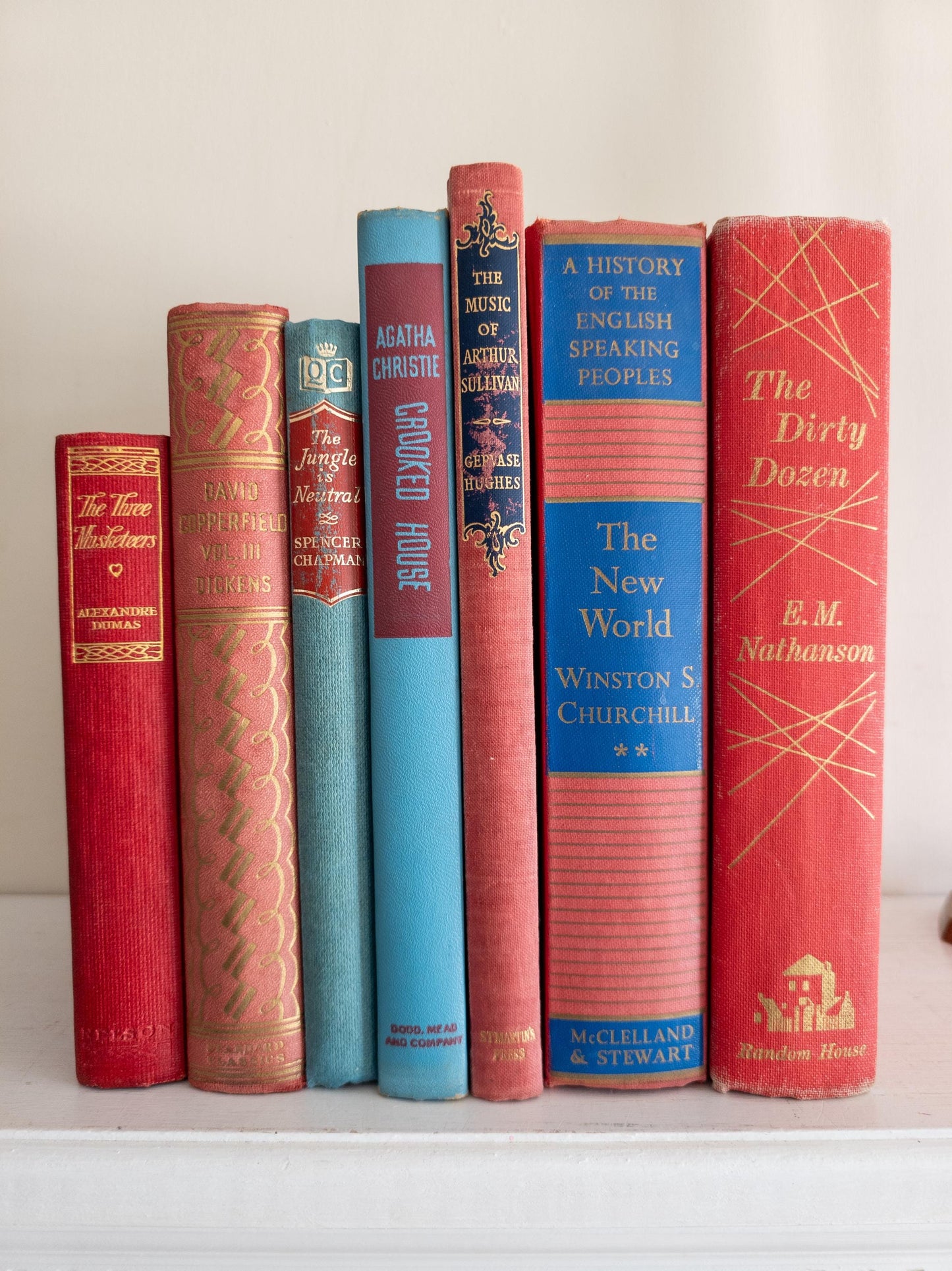 Red and blue Vintage Book Bundle