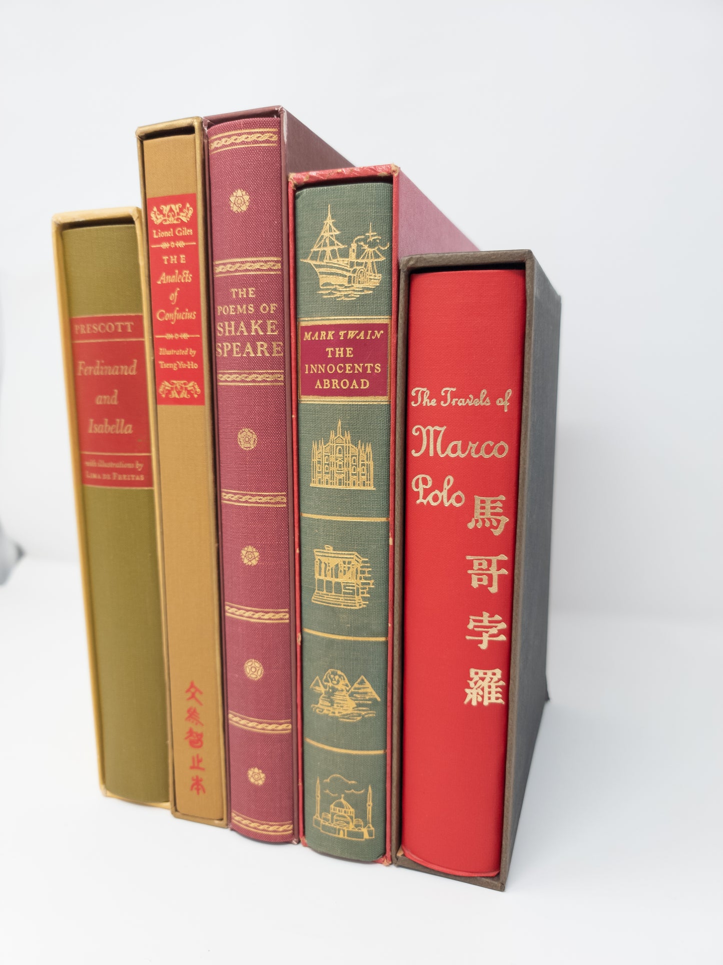Red & Olive Heritage Press Classics (Set of 5)