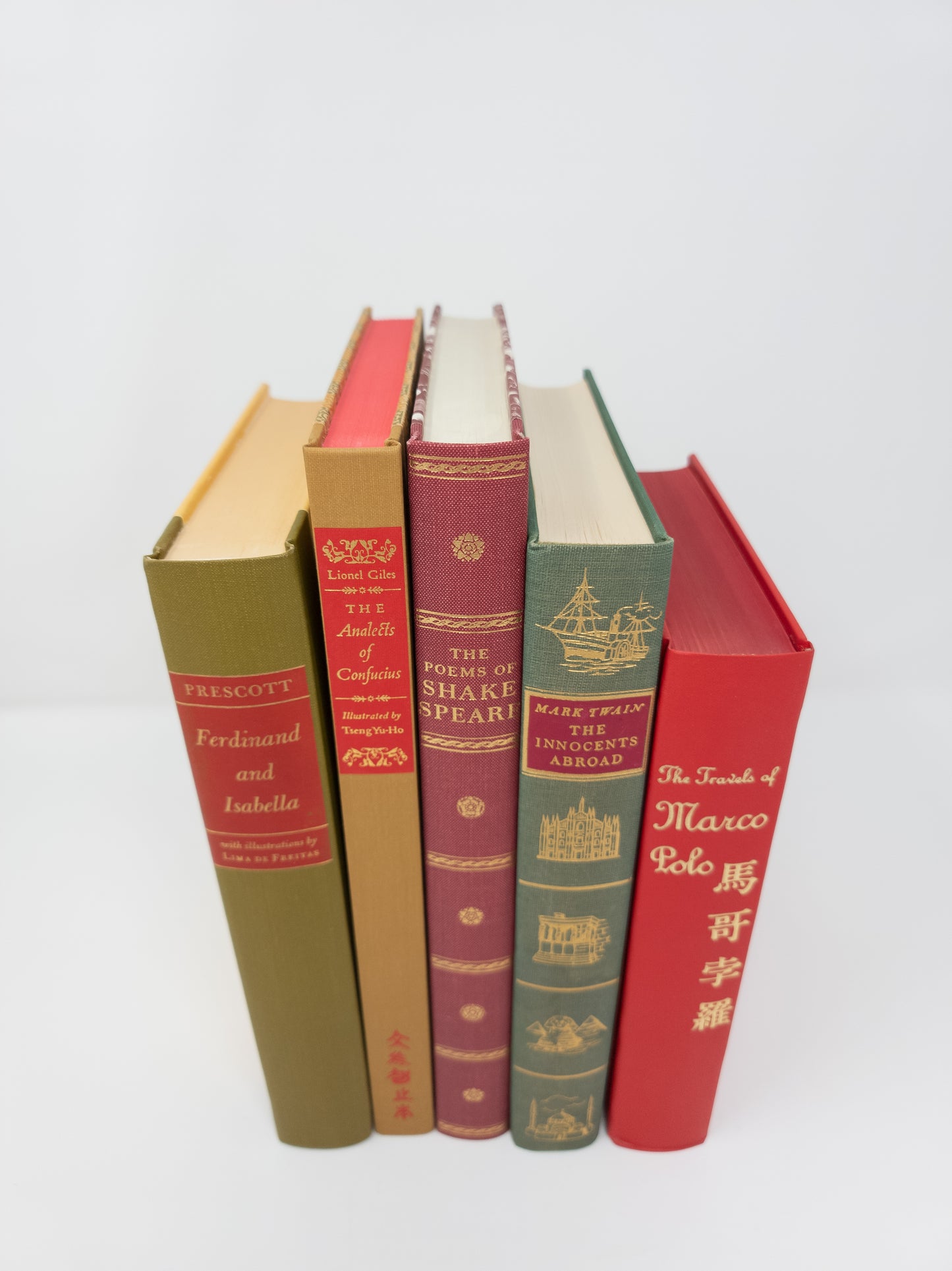 Red & Olive Heritage Press Classics (Set of 5)