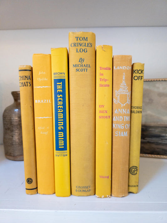 Yellow Vintage Book Bundle
