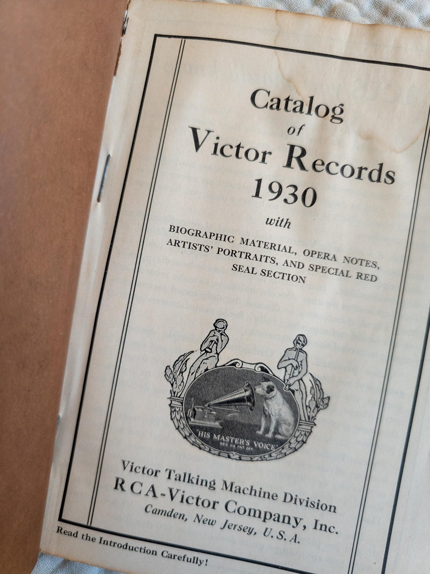 Victor Record Catalog - 1930 edition - softcover