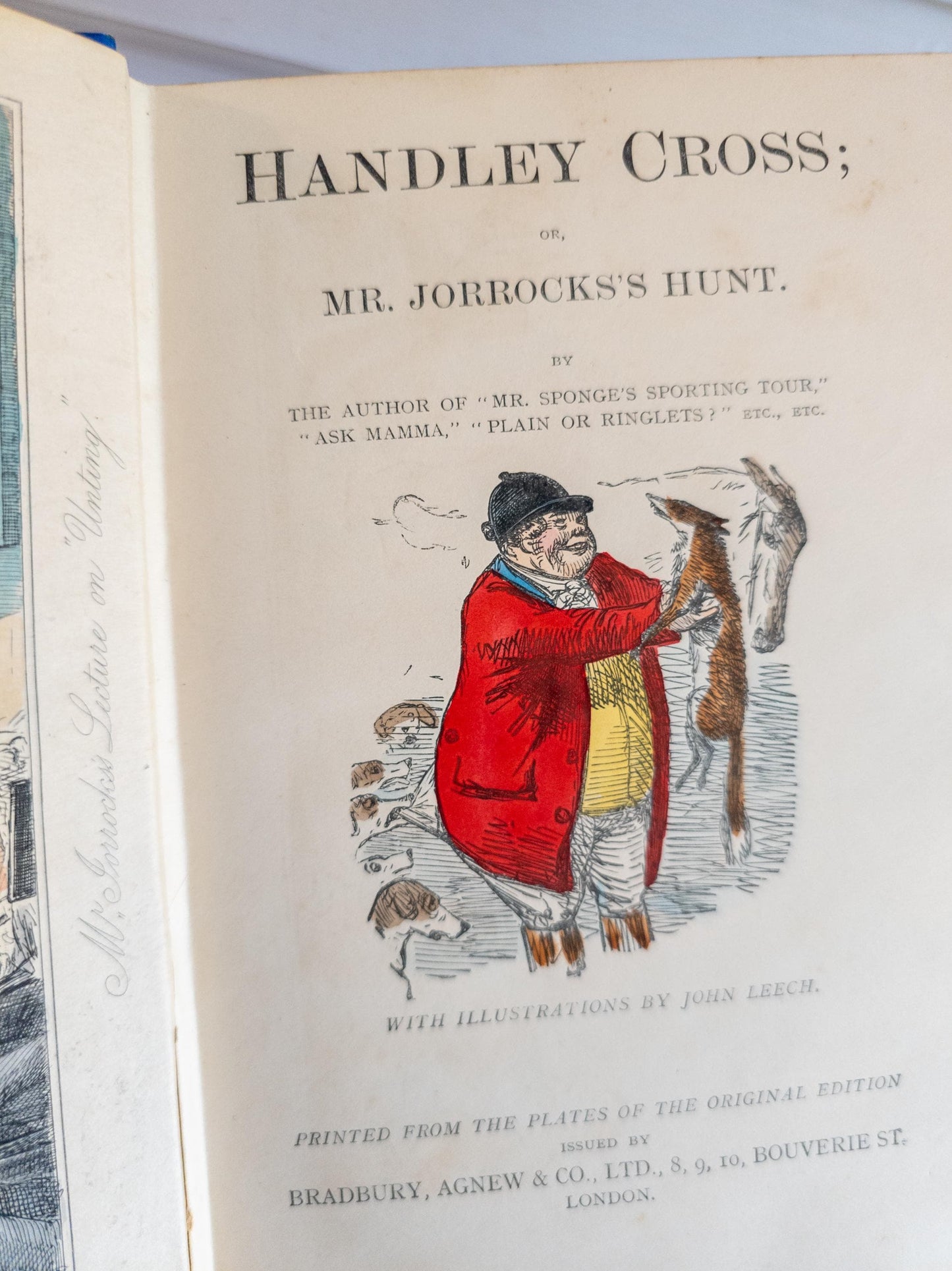 Antique hunting stories - 1926 Jorrock's Edition books by John Leech