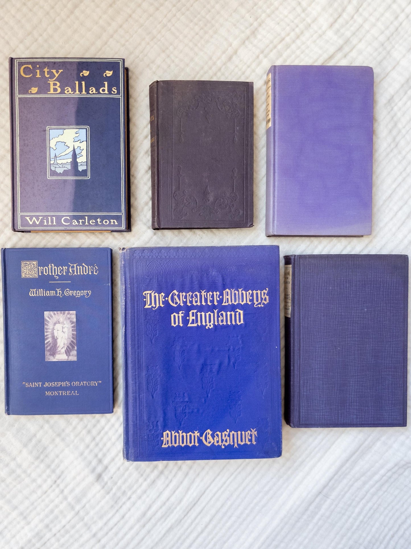 Purple vintage books (Set of 6)