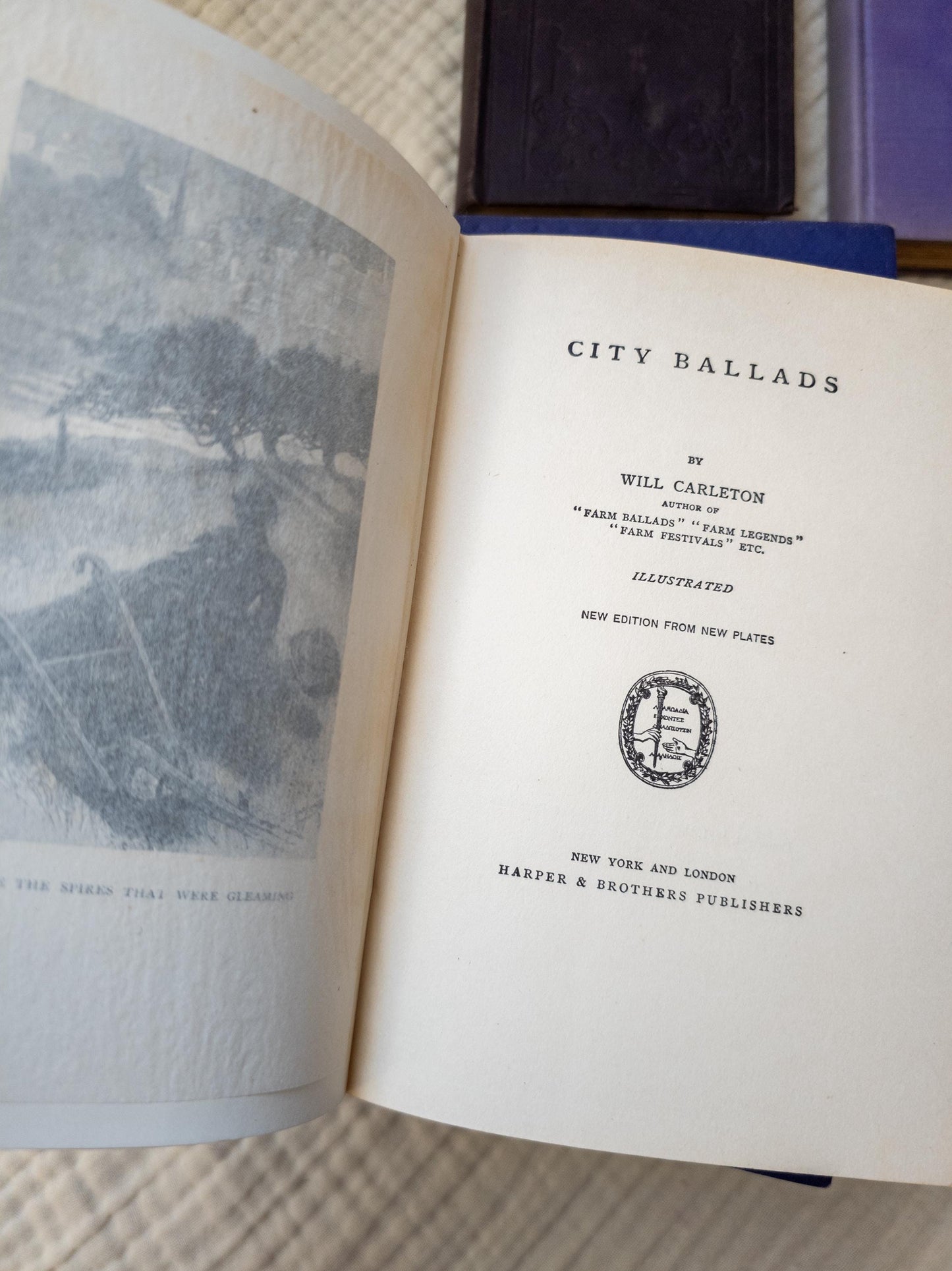 Purple vintage books (Set of 6)