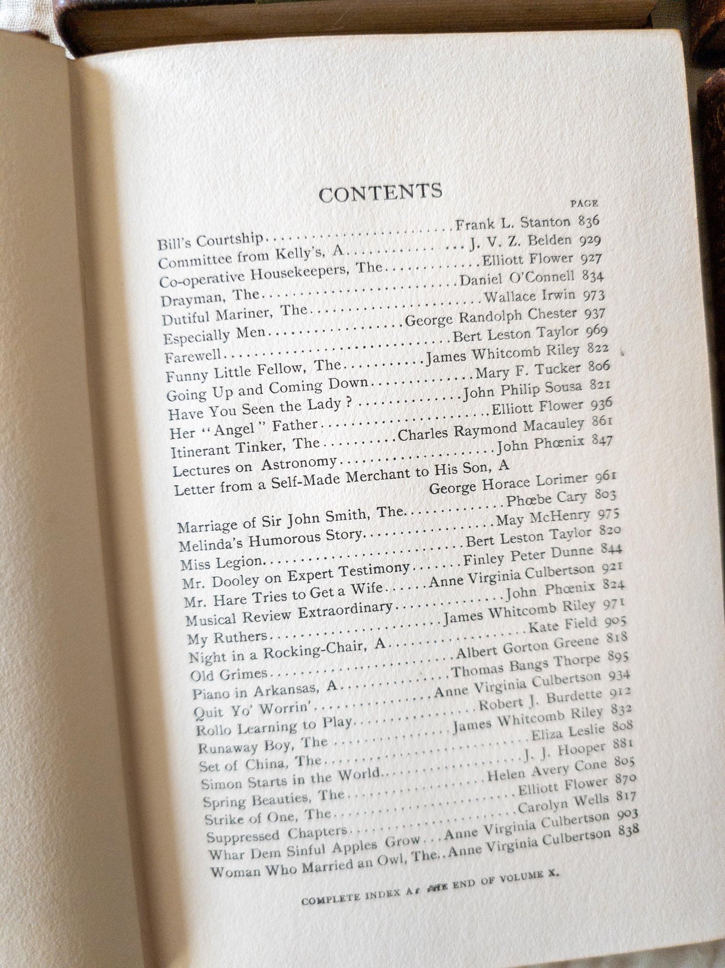 The Wit and Humor of America - antique leather book set