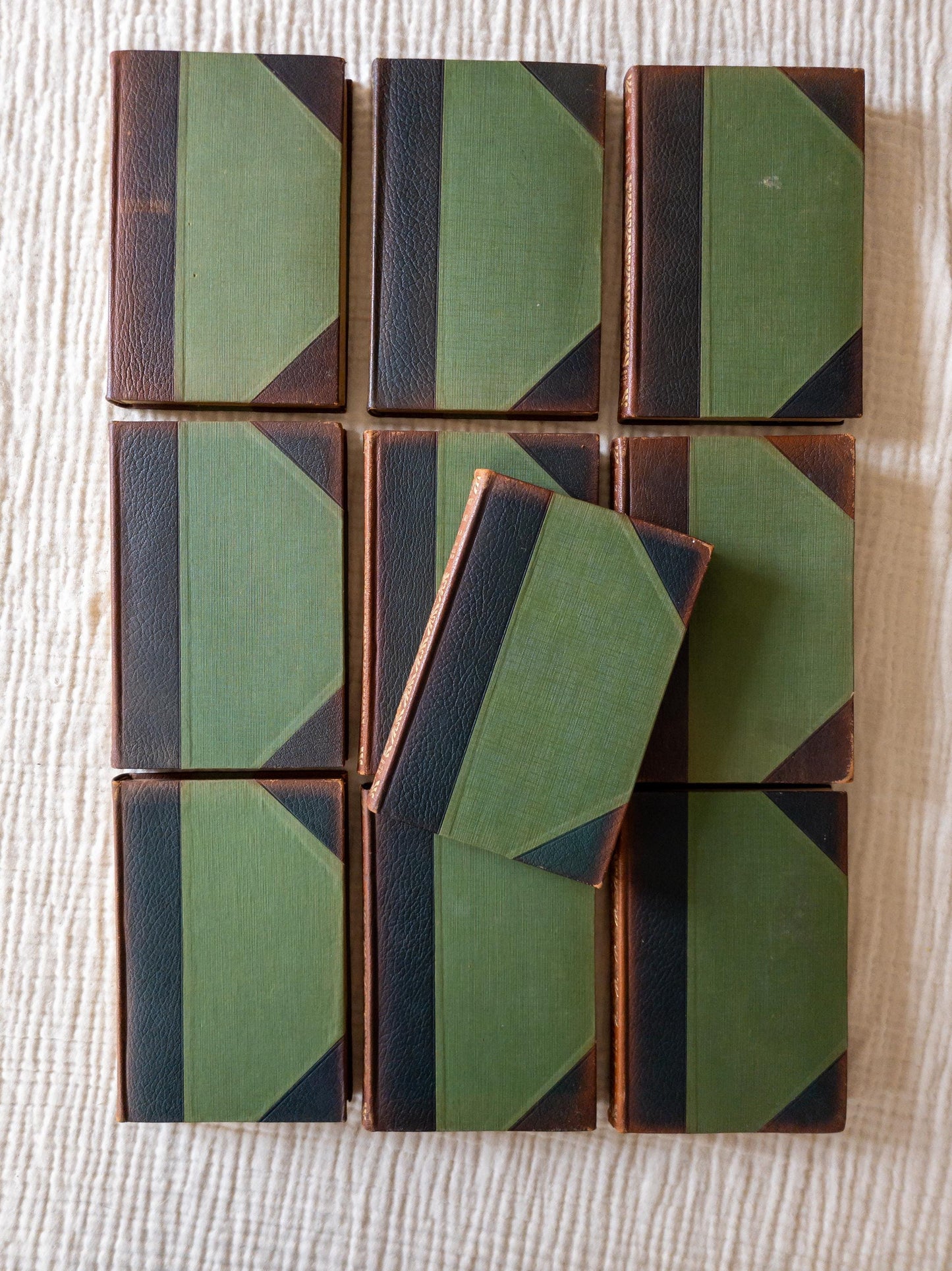 The Wit and Humor of America - antique leather book set