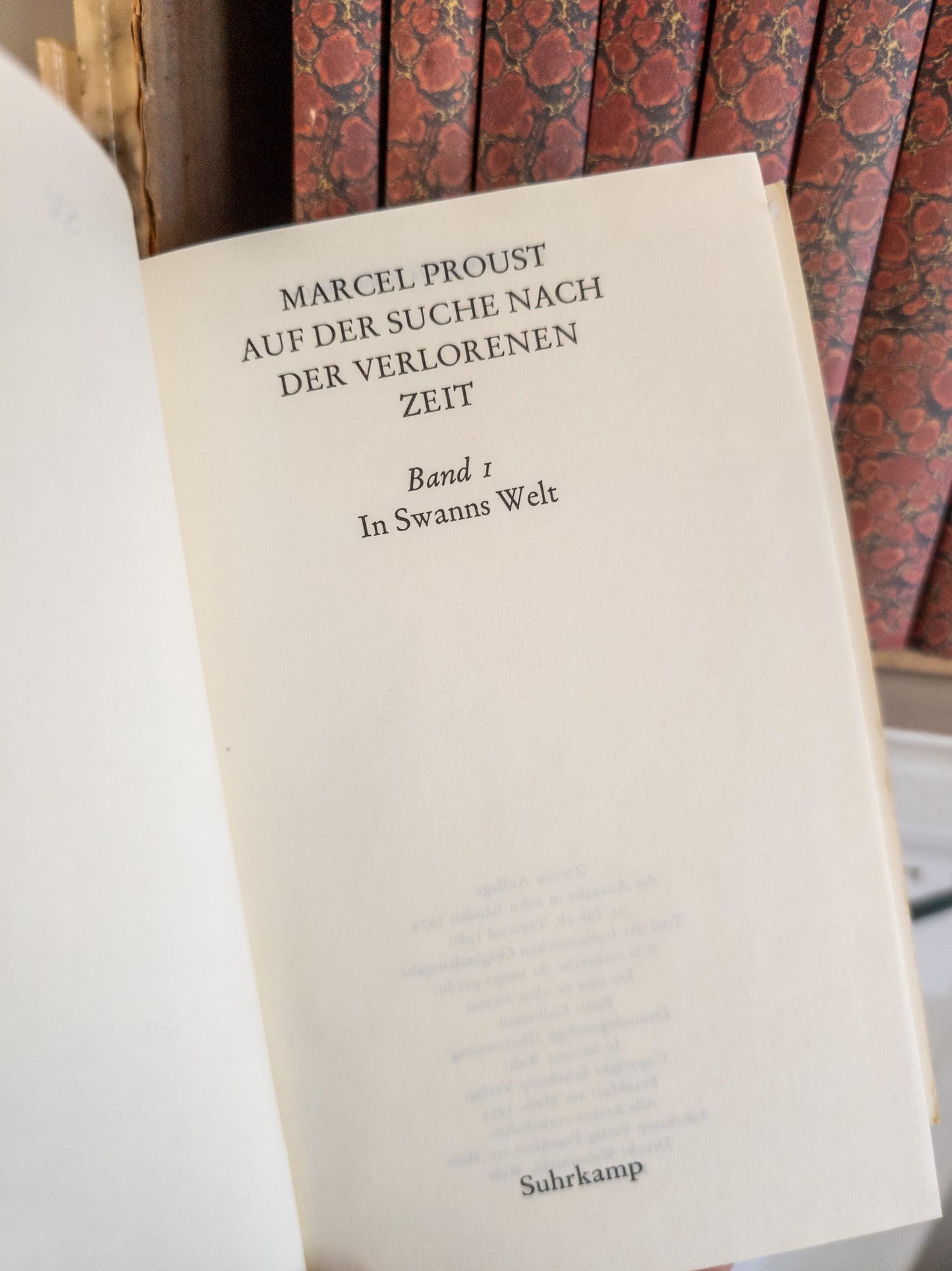 Marbled Paper Books - Marcel Proust in German