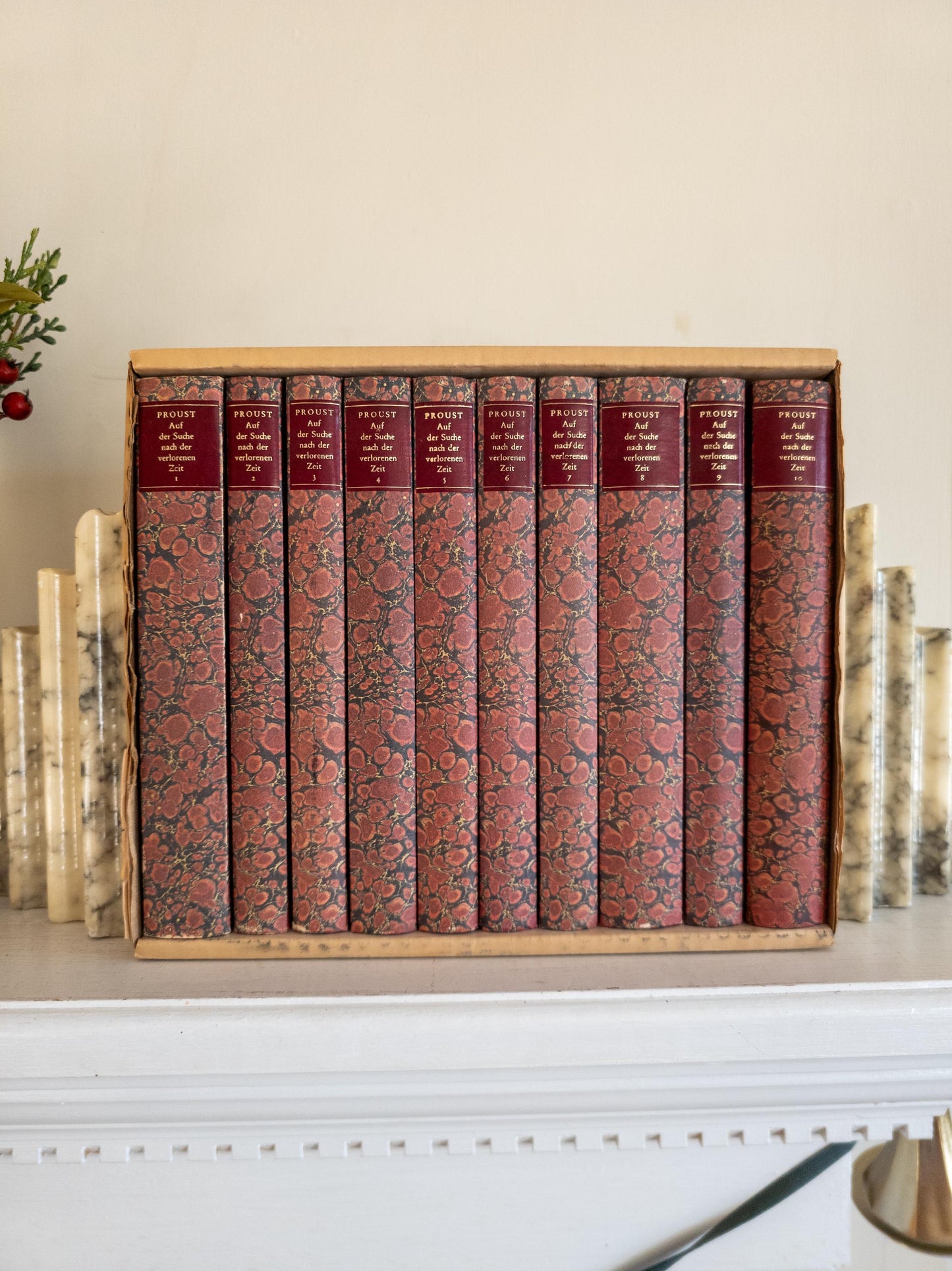 Marbled Paper Books - Marcel Proust in German