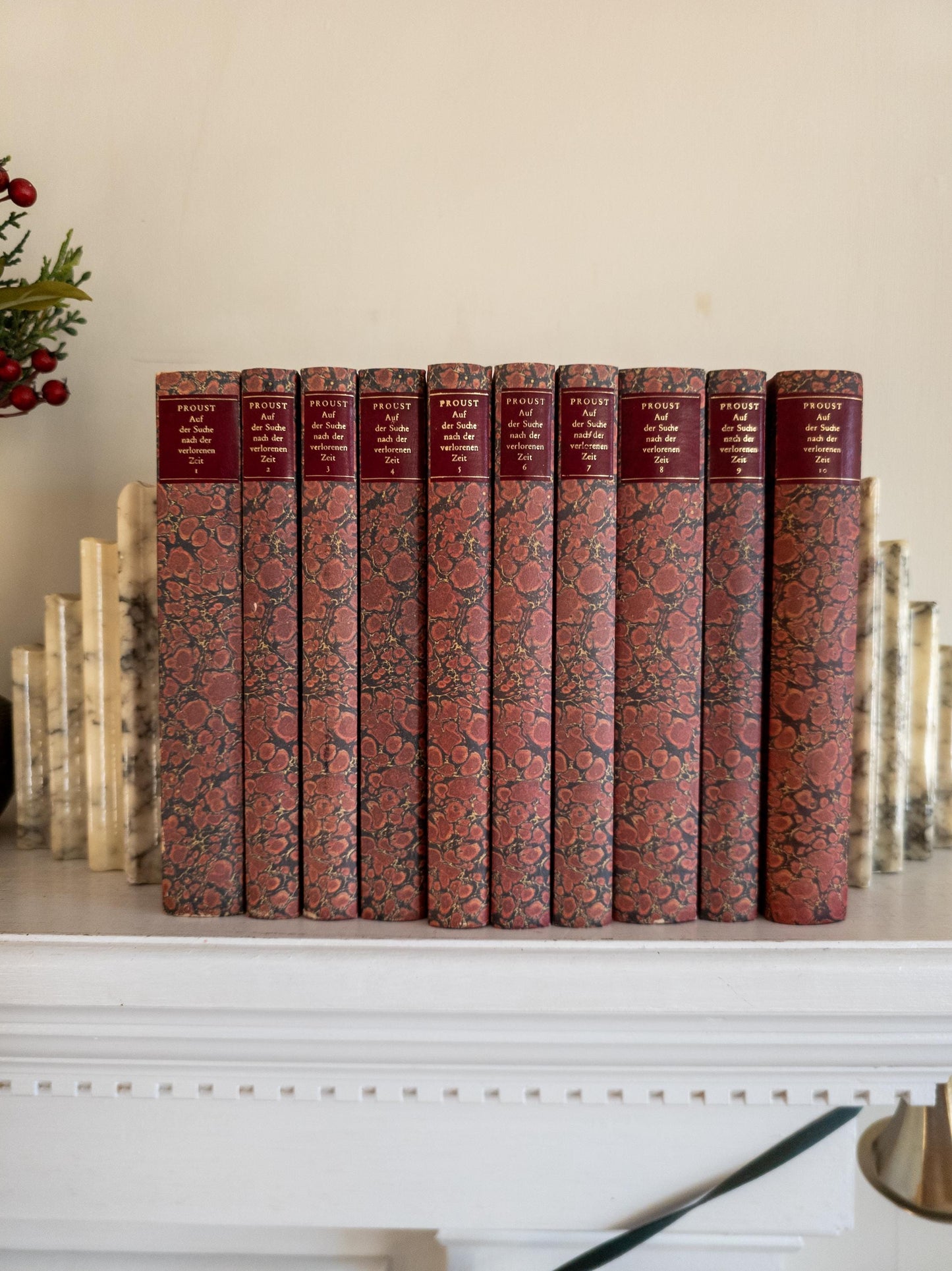 Marbled Paper Books - Marcel Proust in German