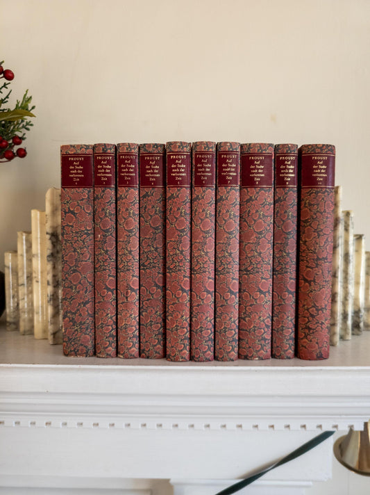 Marbled Paper Books - Marcel Proust in German
