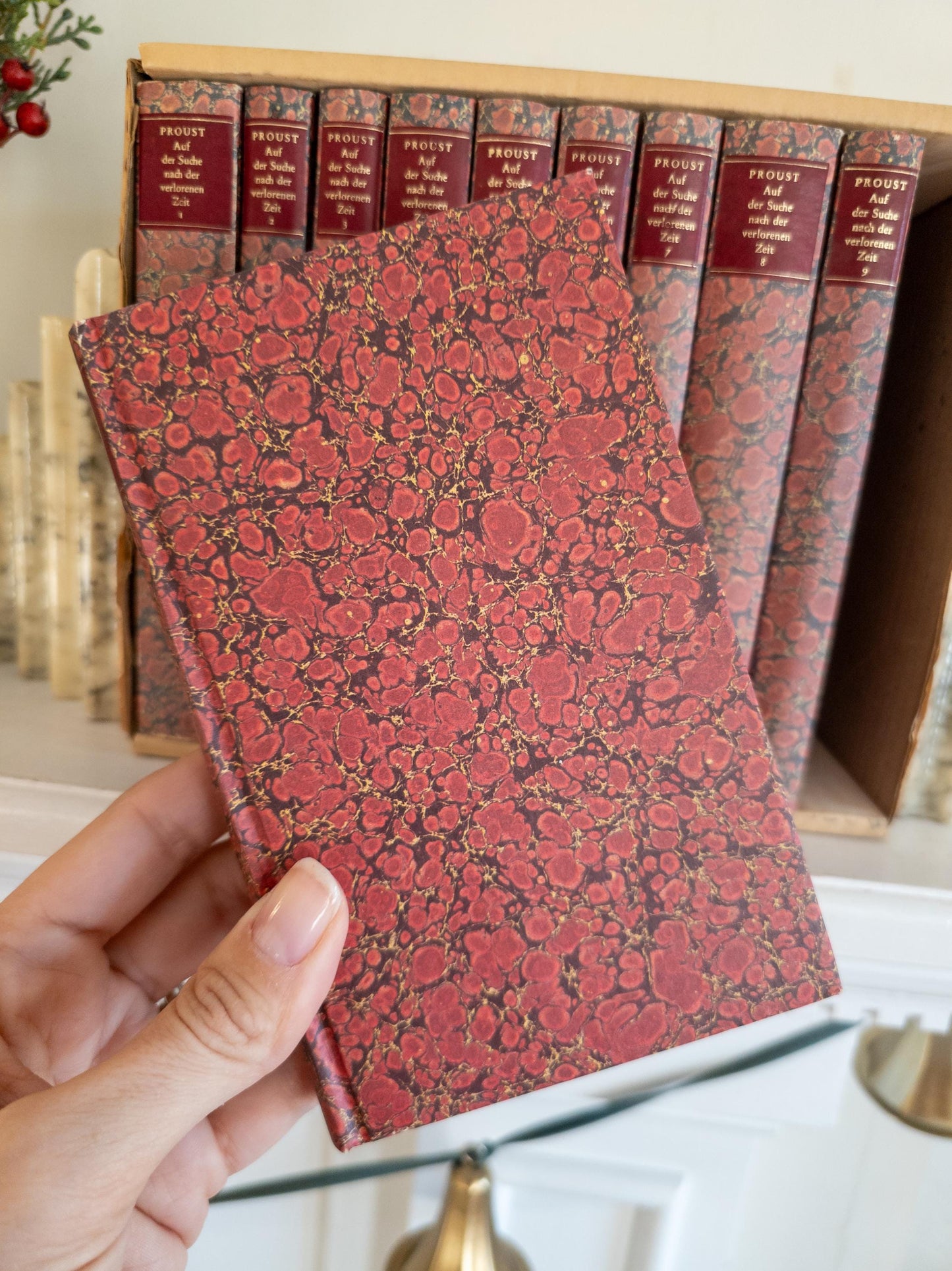 Marbled Paper Books - Marcel Proust in German
