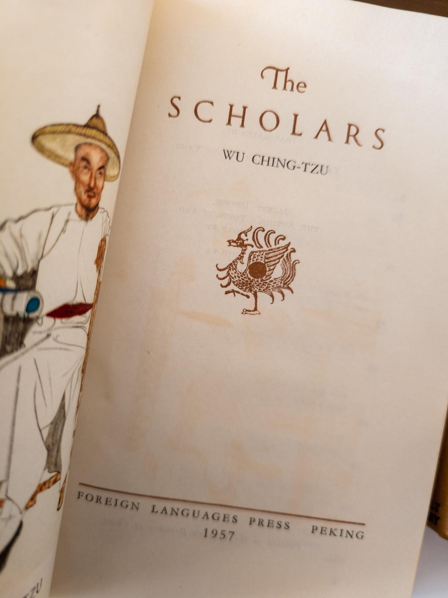 Vintage tan red & black vintage books
