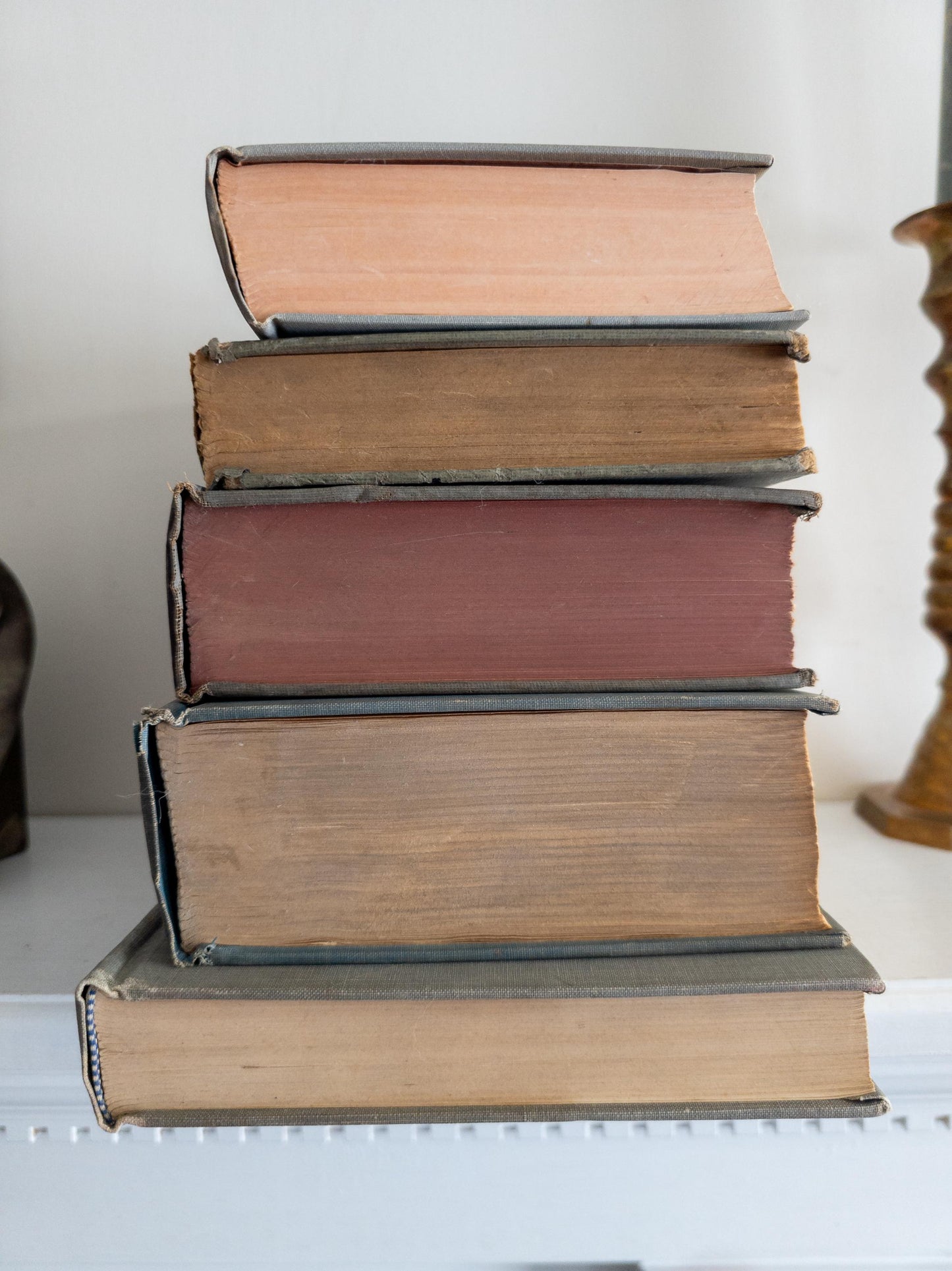 Gray Vintage Books (Set of 5)