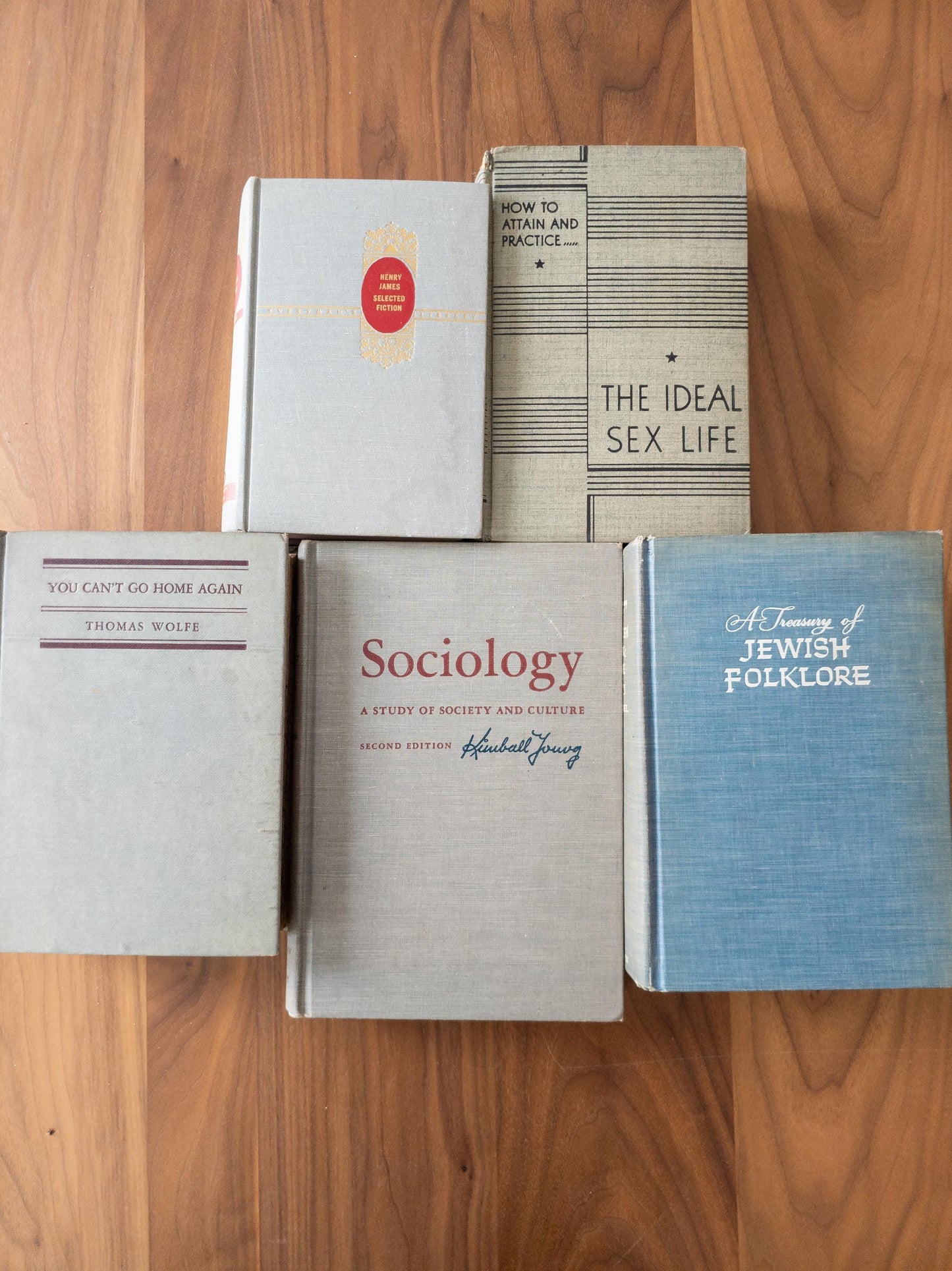 Gray Vintage Books (Set of 5)