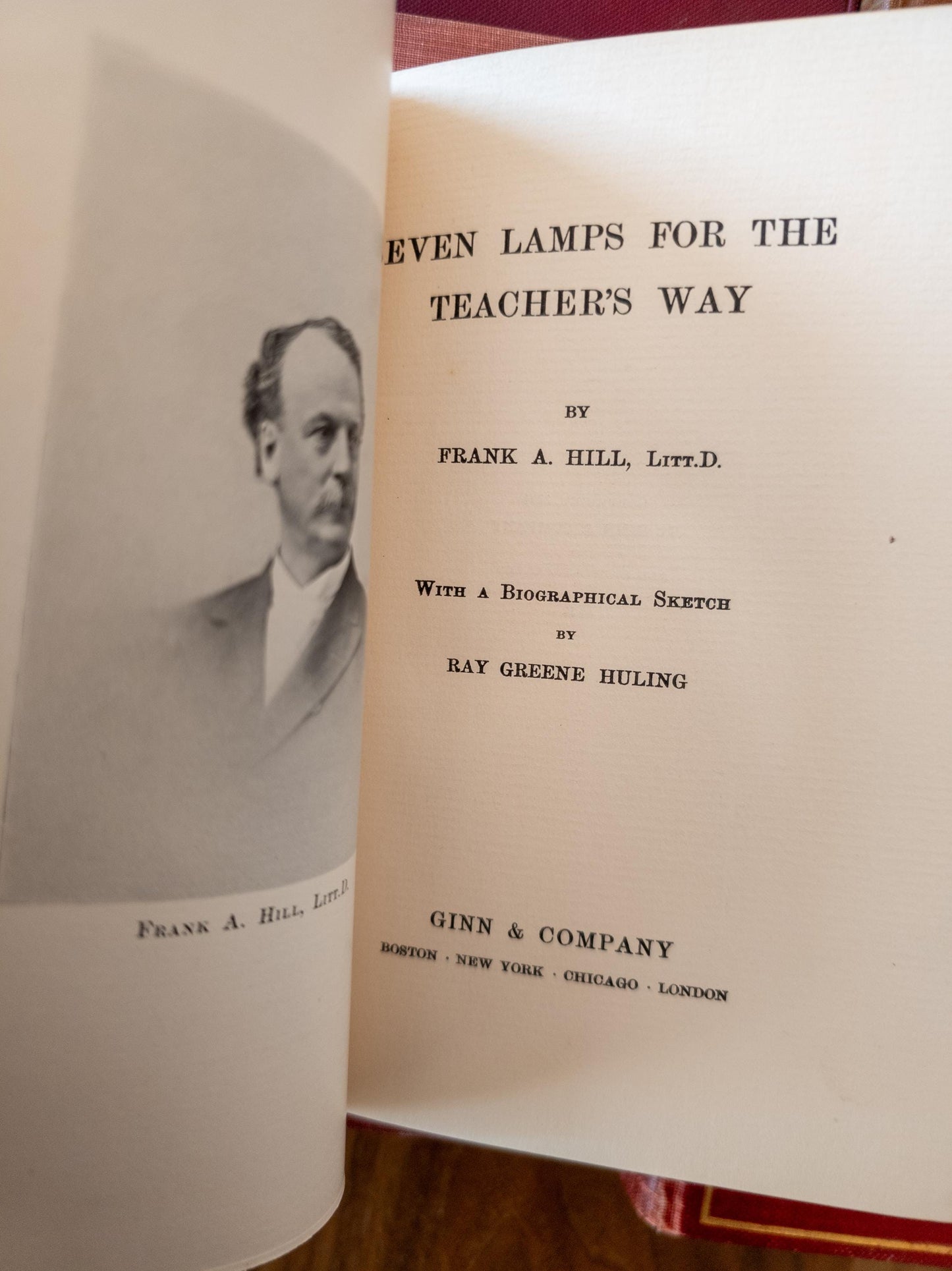 Vintage faded & worn hardcover books (Set of 10)- Light red