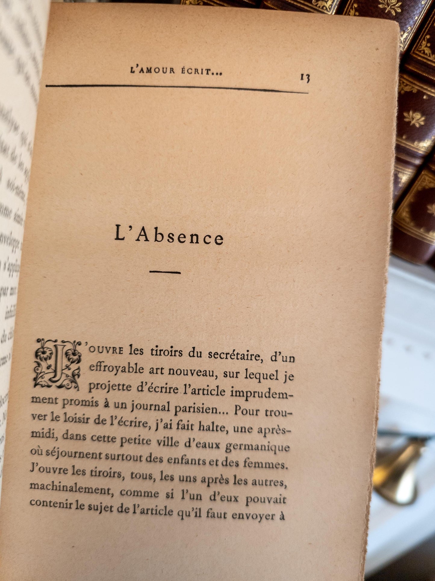 Marcel Prevost Novels - antique leatherbound books