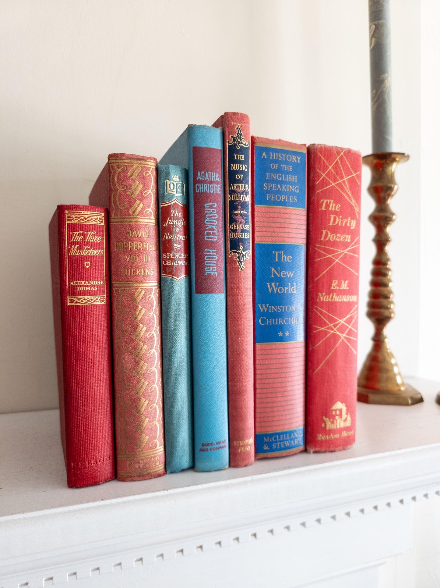 Red and blue Vintage Book Bundle