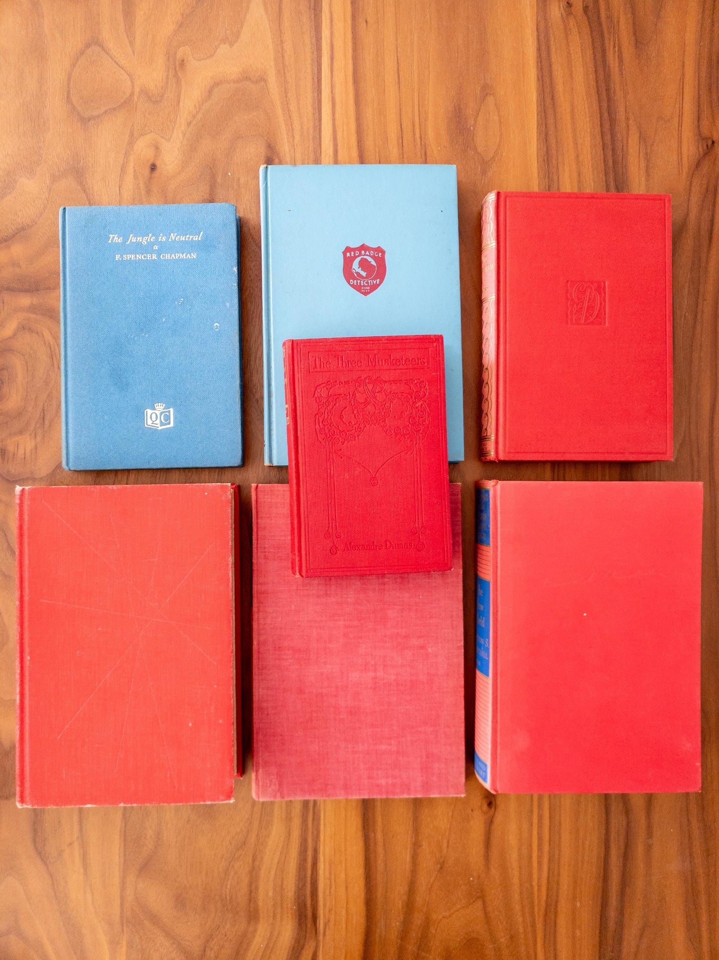 Red and blue Vintage Book Bundle