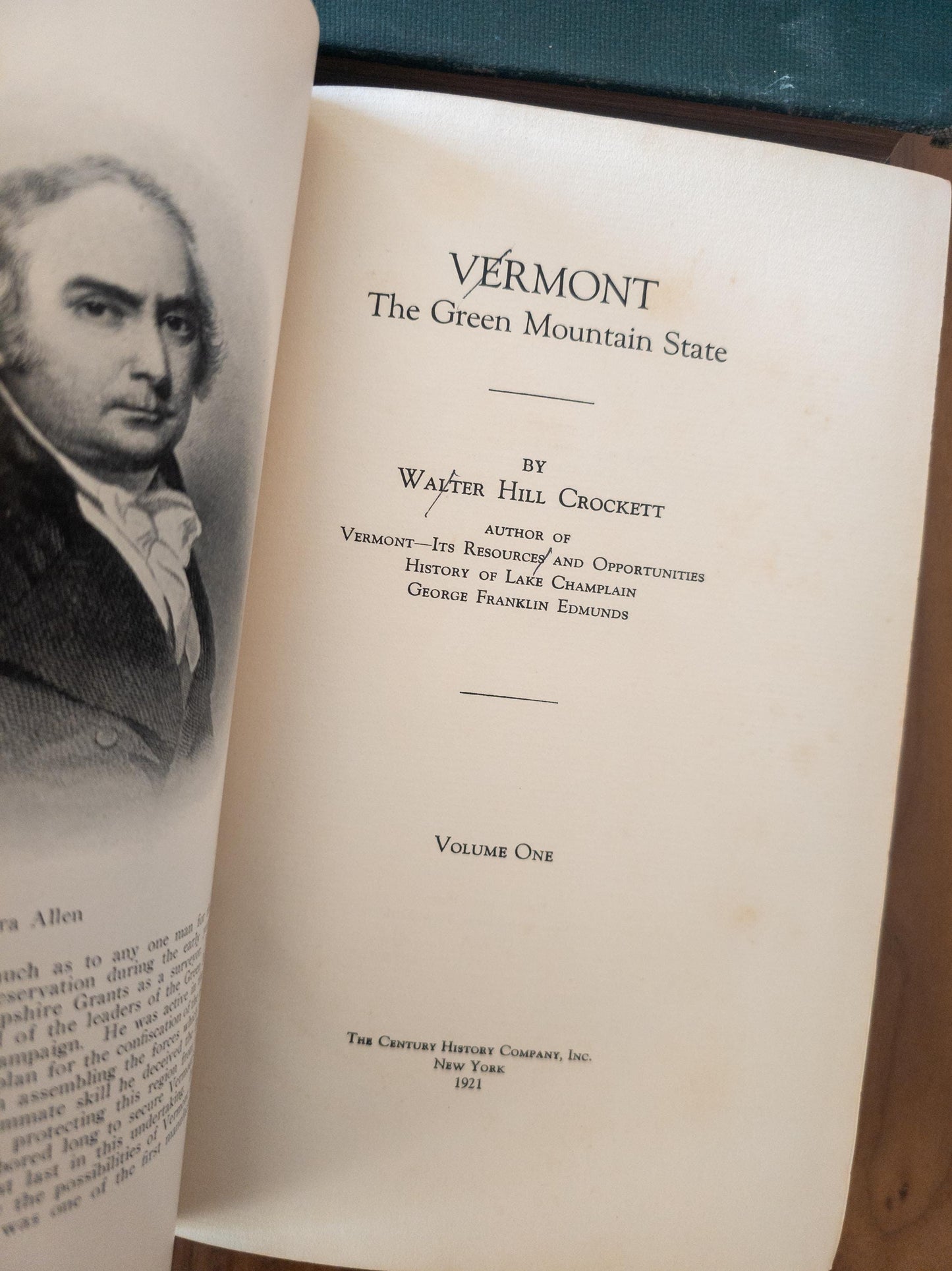 The History of Vermont 1921 | antique US history books