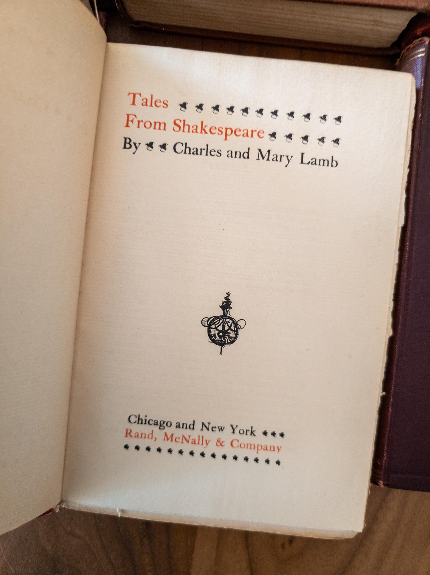Vintage faded & worn hardcover books (Set of 10)- Light red