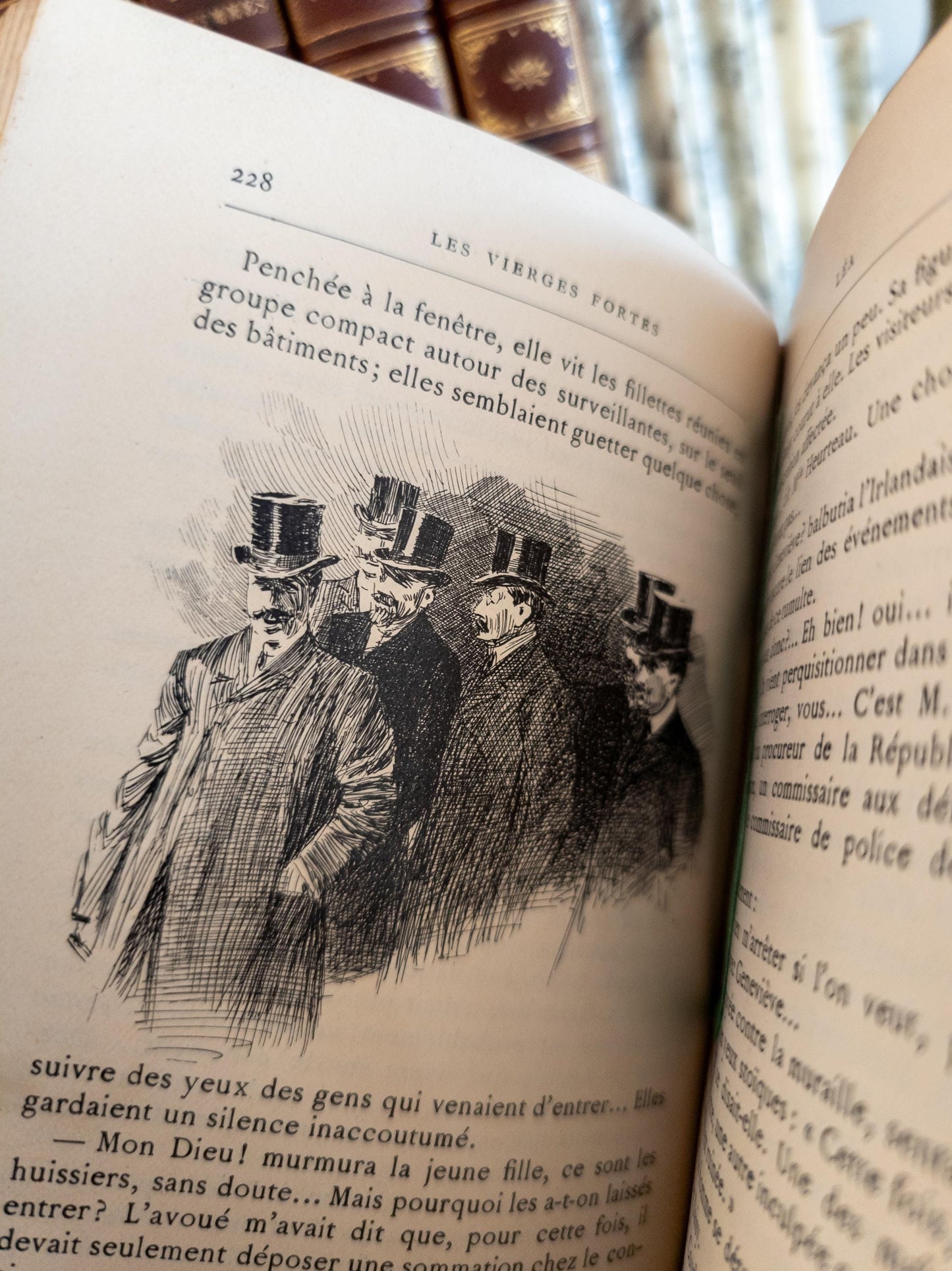 Marcel Prevost Novels - antique leatherbound books