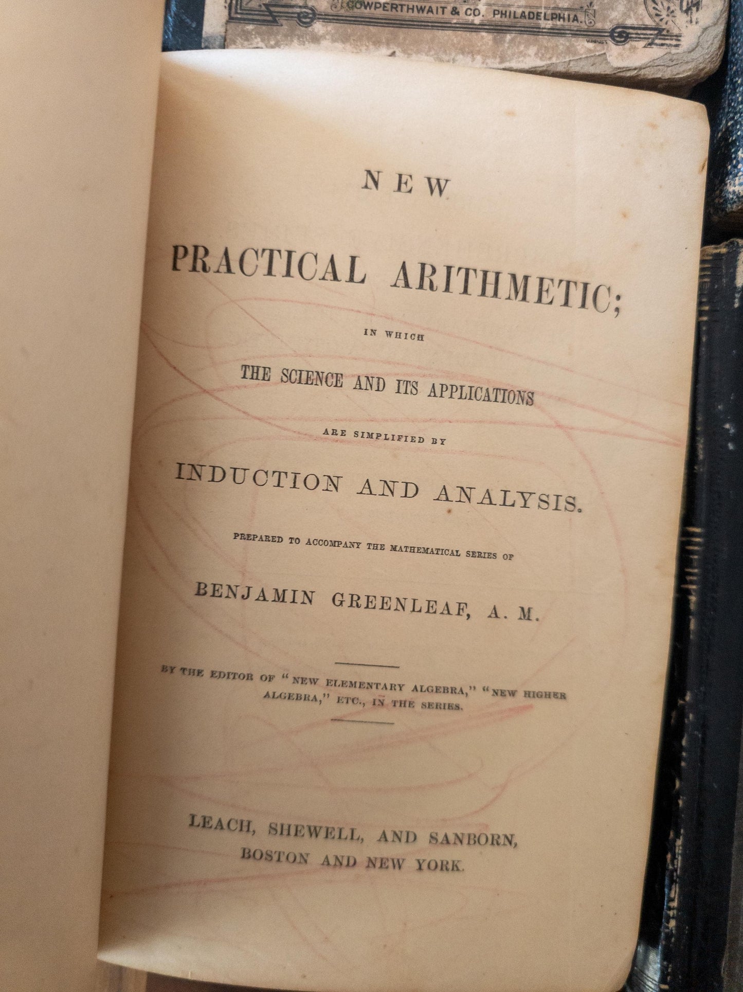 Antique black school books 1860s-1880s