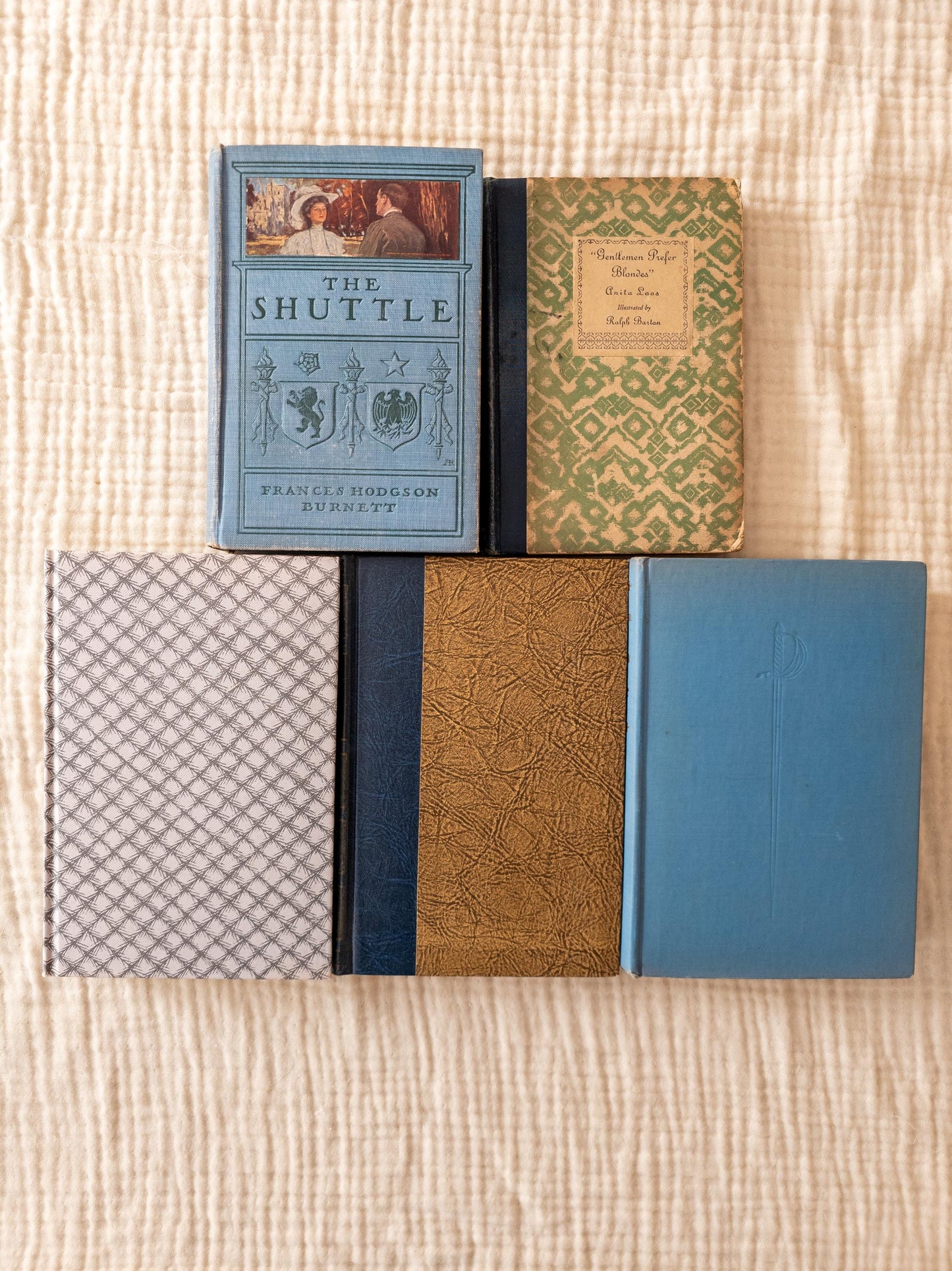 Blue vintage book bundle