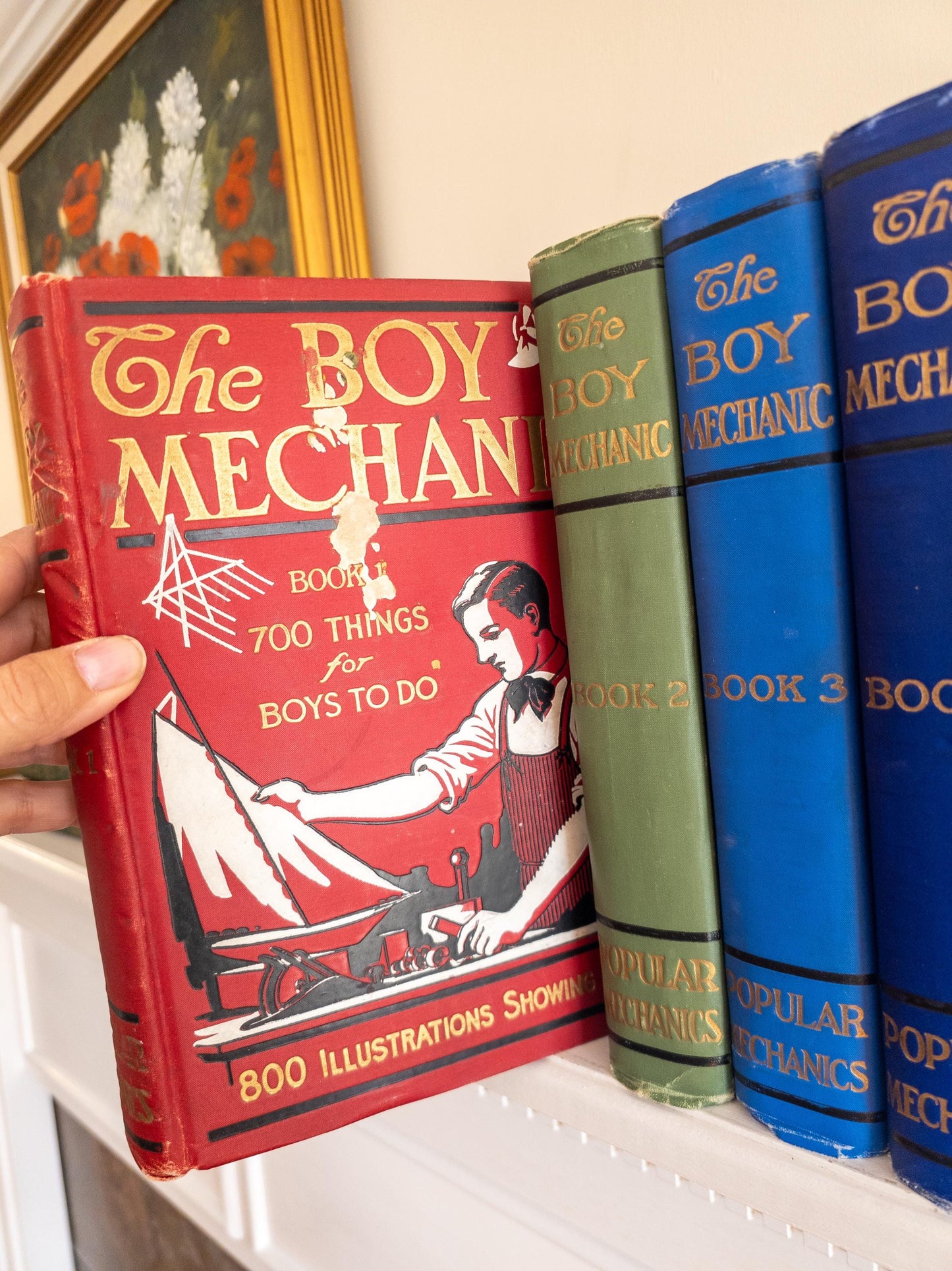 Antique Popular Mechanic books: The Boy Mechanic set