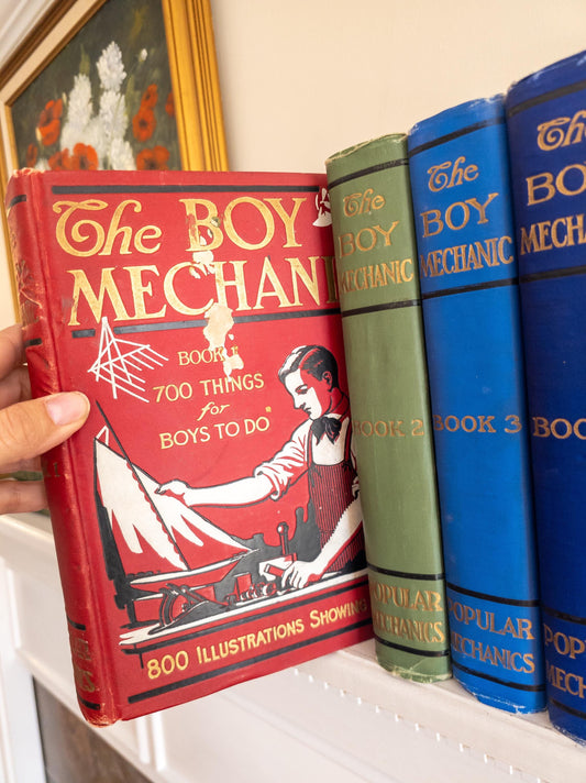 Antique Popular Mechanic books: The Boy Mechanic set