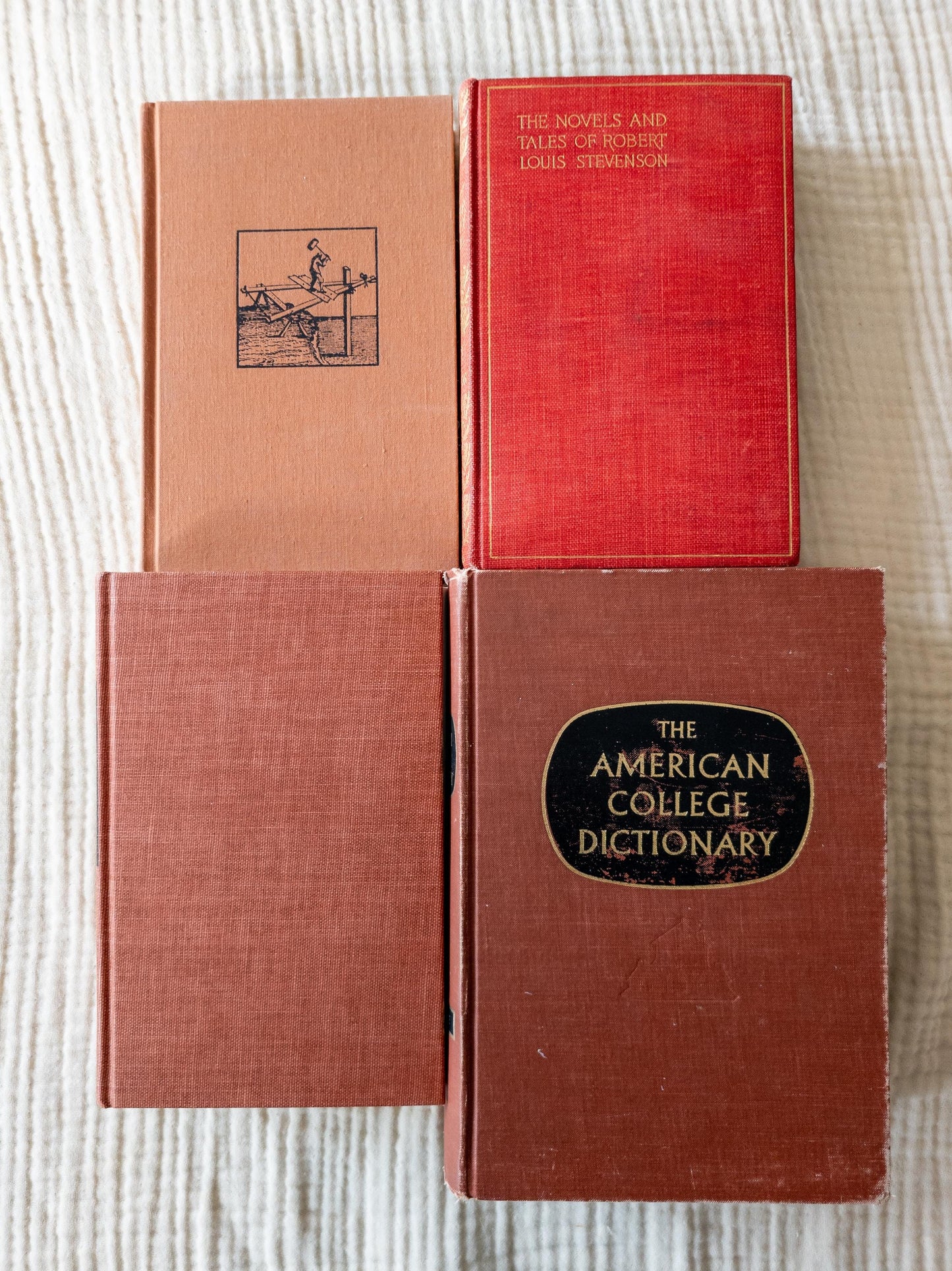 Vintage Light Red Books