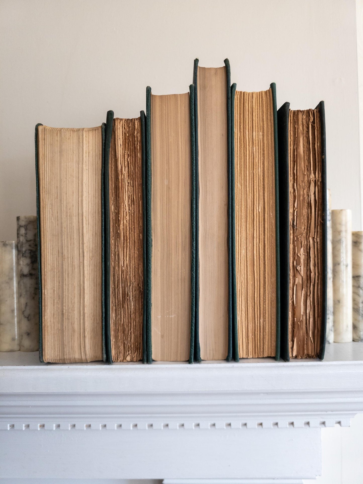 Green & Turquoise Vintage Book Bundle (Set of 6)