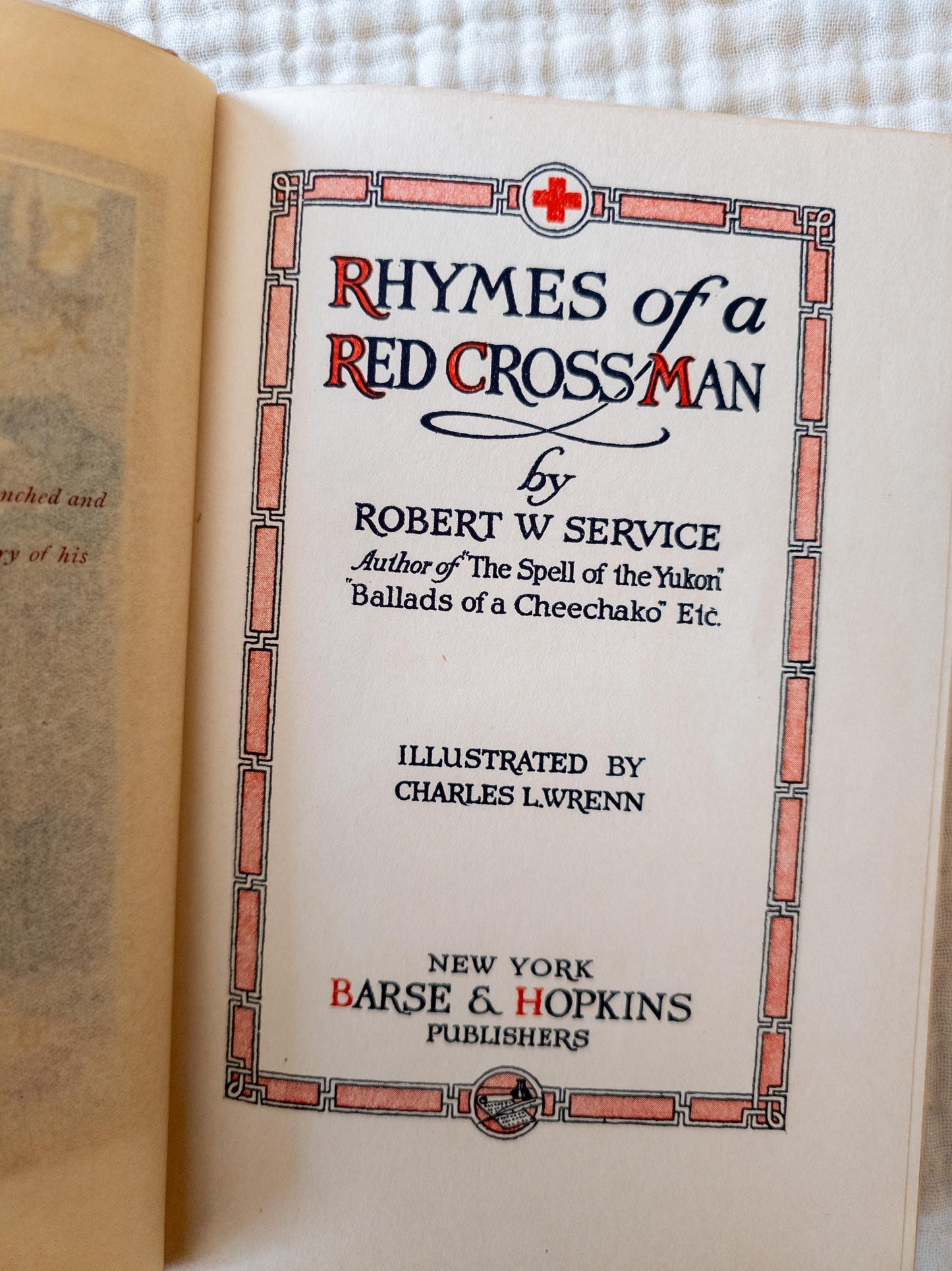 Rhymes of a Red Cross Man - antique illustrated book