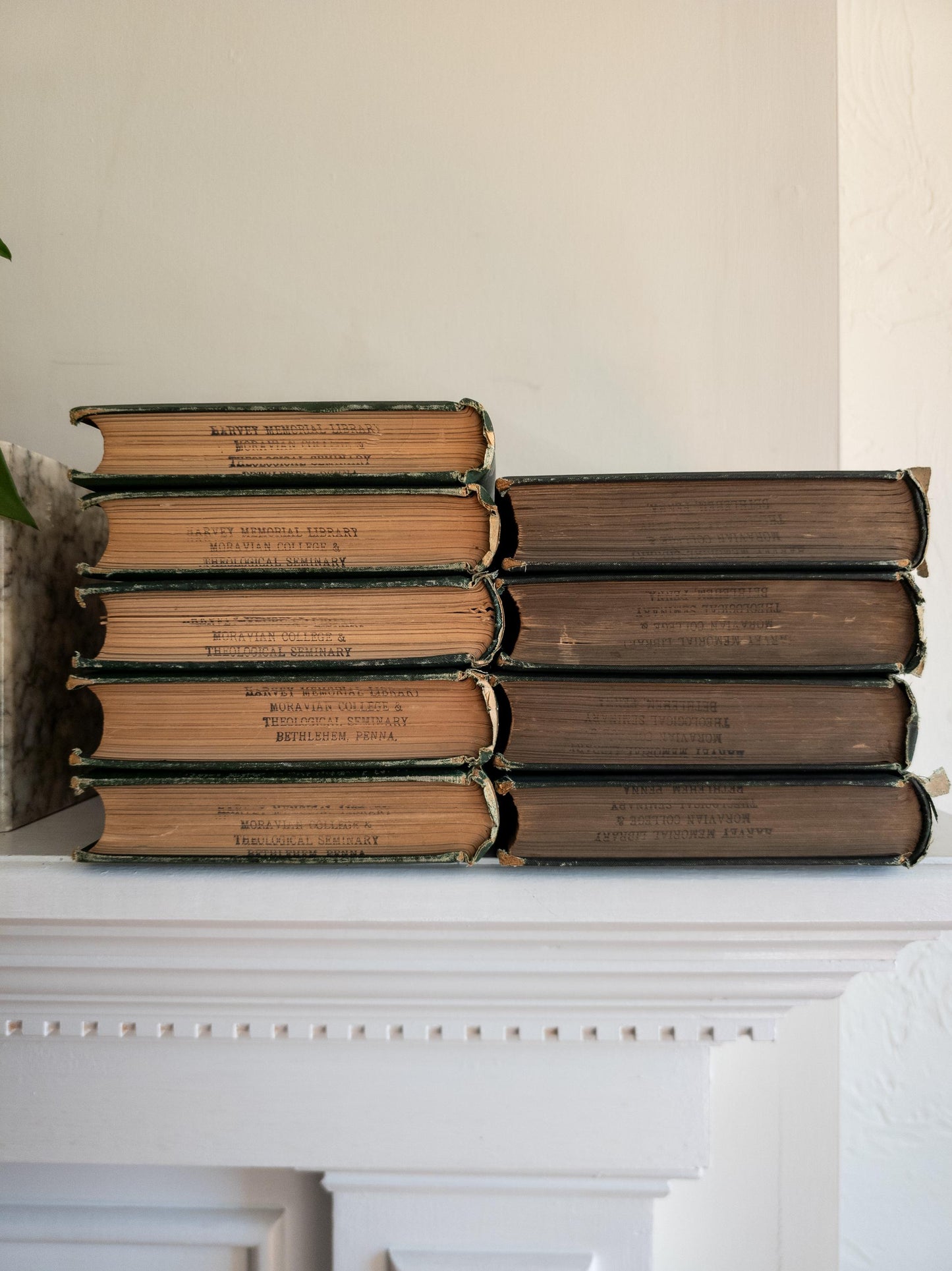 Sir Walter Scott Waverly Novels | green and gold antique books